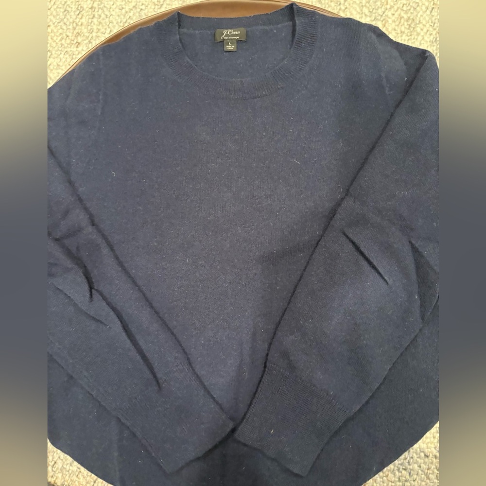 Women's Navy Cashmere Sweater